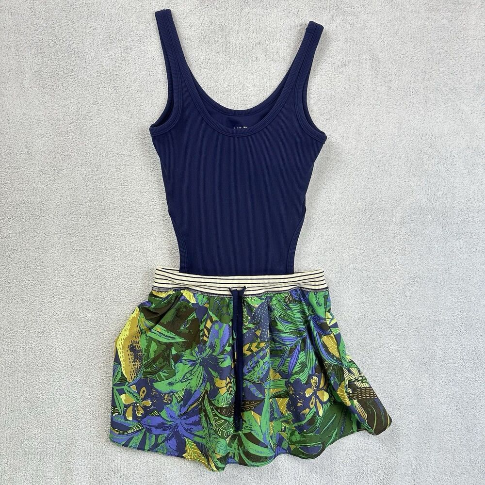 Offline By Aerie Ribbed Cut Out Romper Tennis Skort Dress Size Small Flirty